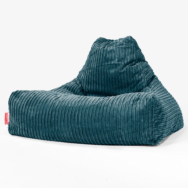 Lounger Beanbag - Cord Teal Blue 01