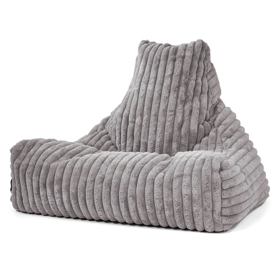 Lounger Beanbag - Ultra Plush Cord Grey 01