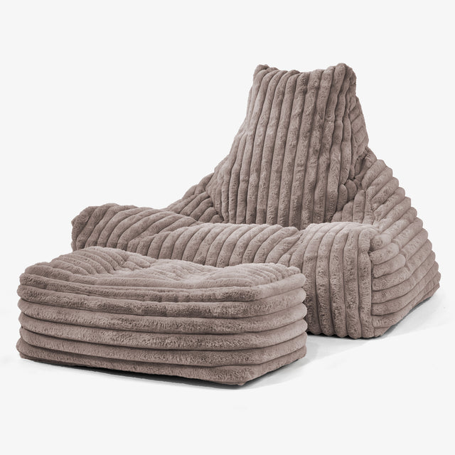 Lounger Beanbag - Ultra Plush Cord Minky 02
