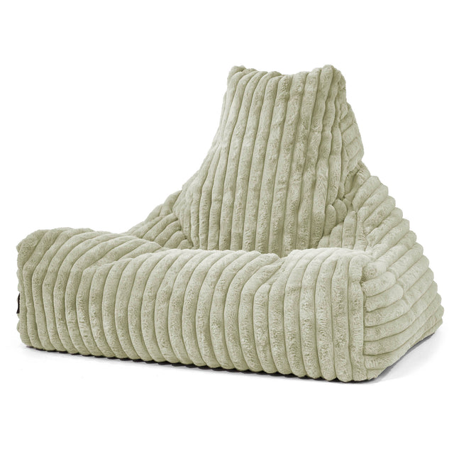Lounger Beanbag - Ultra Plush Cord Sage Green 01