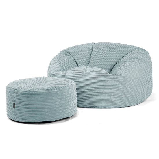 Mammoth Bean Bag Sofa - Cord Mint Green 02