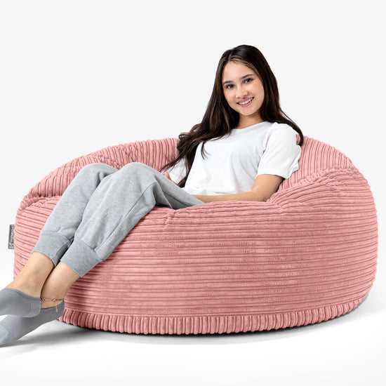 Mammoth Bean Bag Sofa - Cord Peach 02