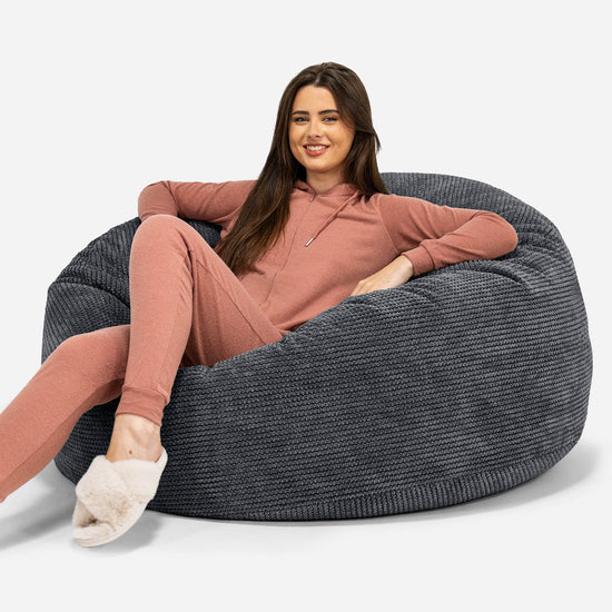 Mammoth Bean Bag Sofa - Pom Pom Black 01
