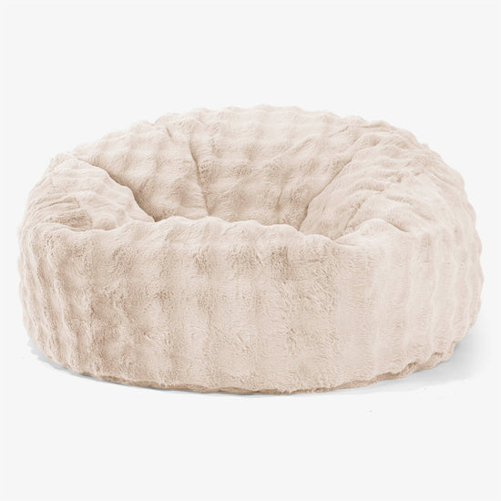 Mammoth Bean Bag Sofa - Bubble Faux Fur Cream 01