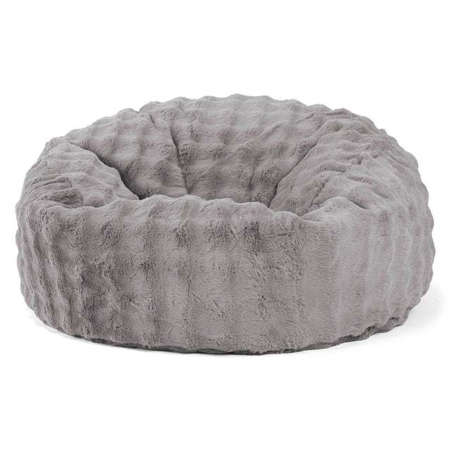 Mammoth Bean Bag Sofa - Bubble Faux Fur Grey 01