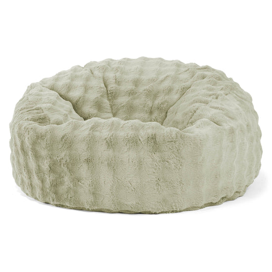 Mammoth Bean Bag Sofa - Bubble Faux Fur Sage Green 01