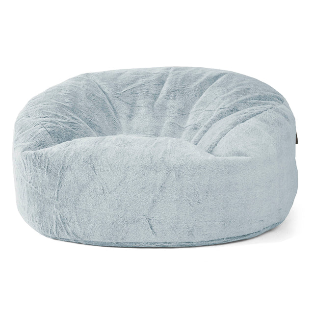 Mammoth Bean Bag Sofa - Fluffy Faux Fur Rabbit Dusty Blue 01