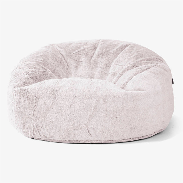 Mammoth Bean Bag Sofa - Fluffy Faux Fur Rabbit Dusty Pink 01