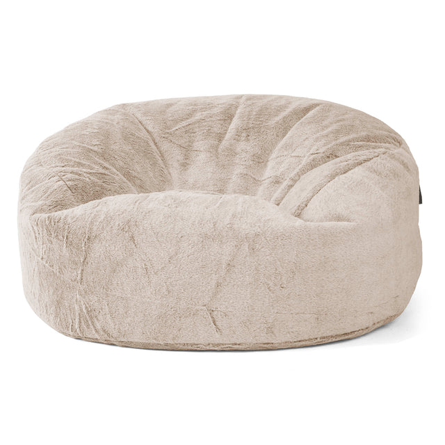 Mammoth Bean Bag Sofa - Fluffy Faux Fur Rabbit Golden Brown 01