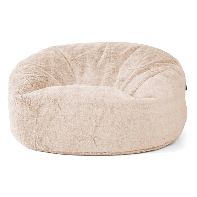 Mammoth Bean Bag Sofa - Fluffy Faux Fur Rabbit White 01