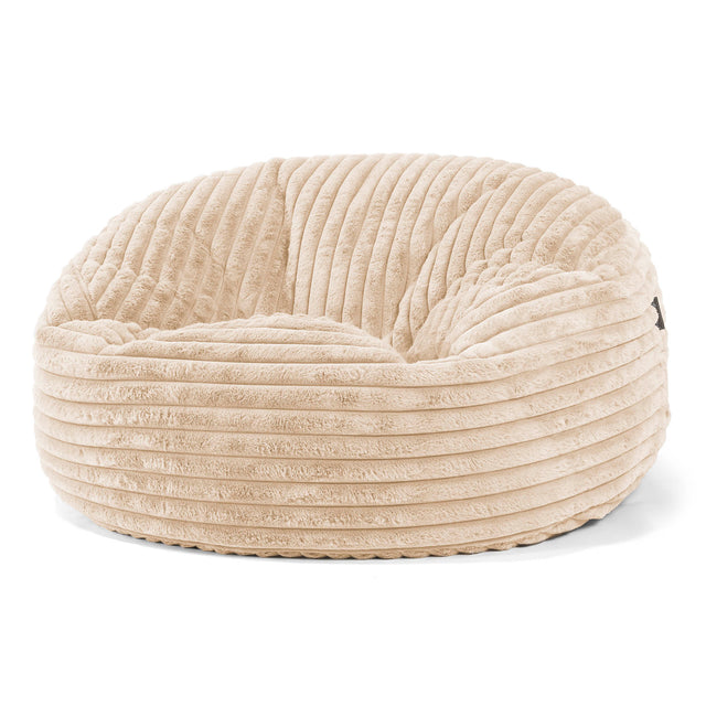 Mammoth Bean Bag Sofa - Ultra Plush Cord Cream 01