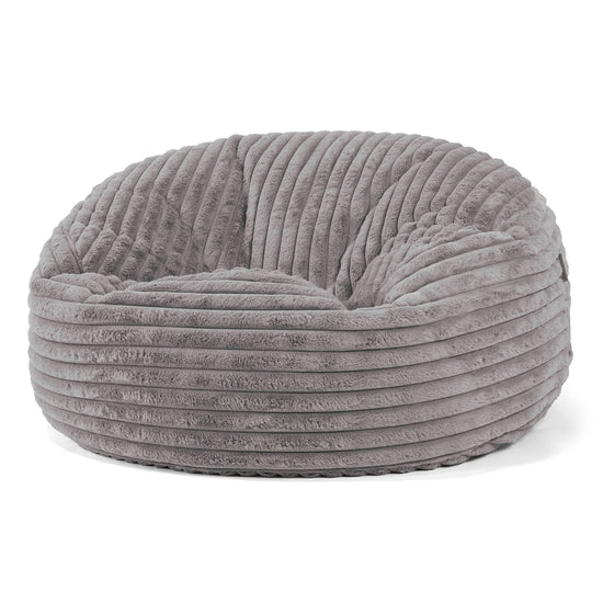 Mammoth Bean Bag Sofa - Ultra Plush Cord Grey 01