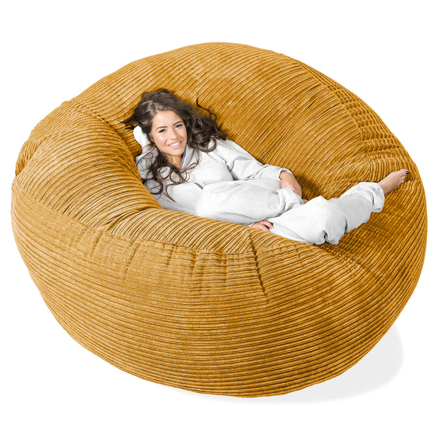 Mega Mammoth Bean Bag Sofa - Cord Golden Honey 01