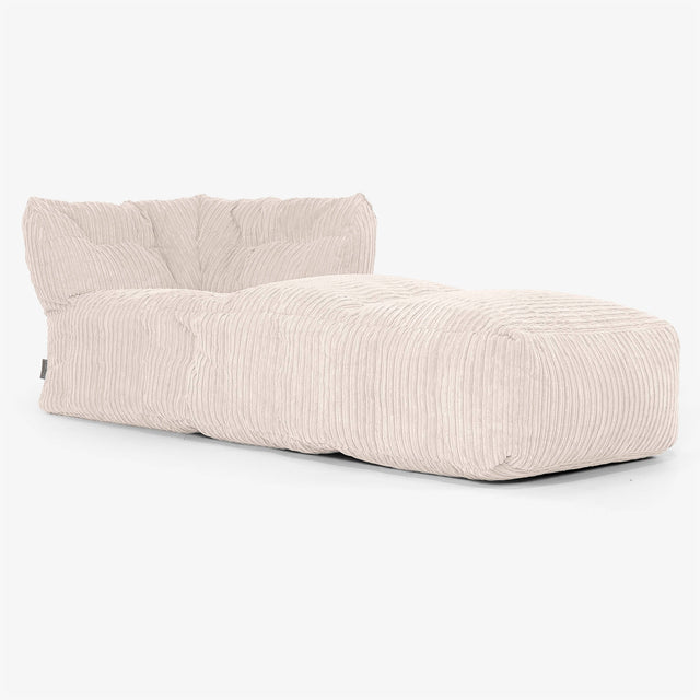 modular-sofa-bean-bag-right-chaise-section-cord-ivory 01