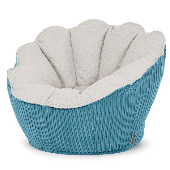 Natalia Sacco Bean Bag Chair - Boucle & Cord Aegean Blue 02