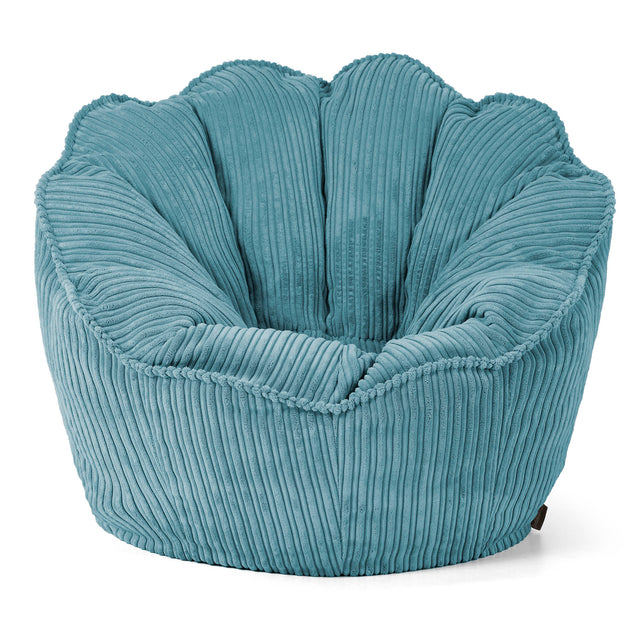 Natalia Sacco Bean Bag Chair - Cord Aegean Blue 01