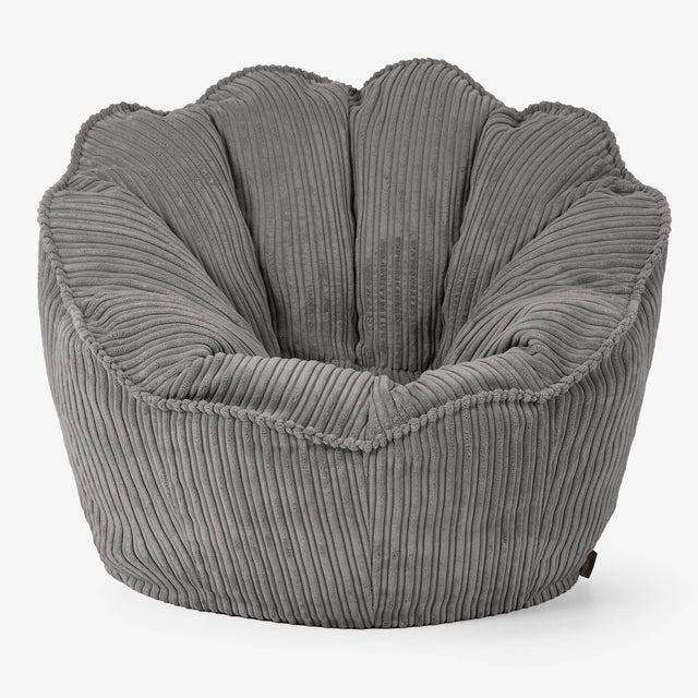 Natalia Sacco Bean Bag Chair - Cord Graphite Grey 01