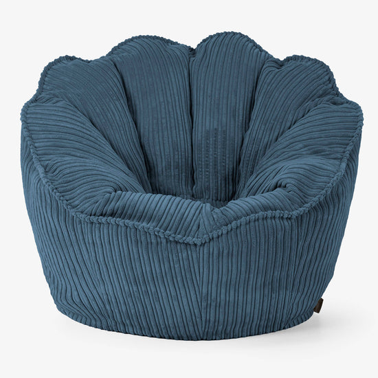 Natalia Sacco Bean Bag Chair - Cord Navy Blue 01