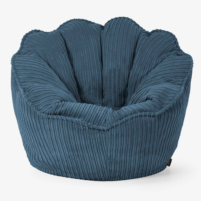 Natalia Sacco Bean Bag Chair - Cord Navy Blue 01