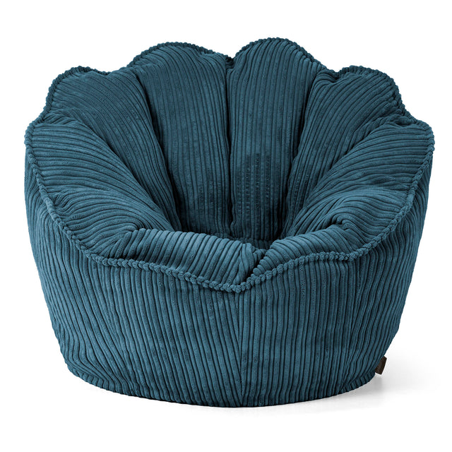 Natalia Sacco Bean Bag Chair - Cord Navy Blue 01