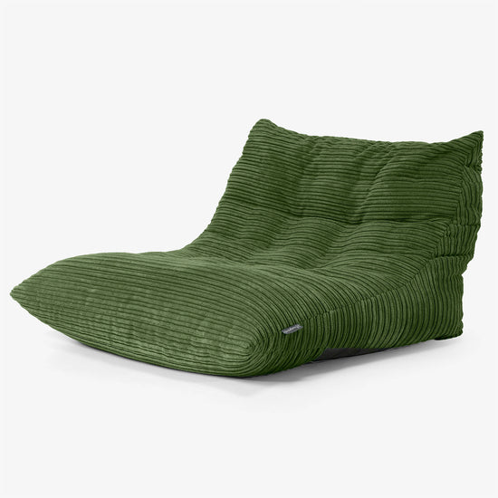Noah Floor Chair Bean Bag - Cord Forest Green 02