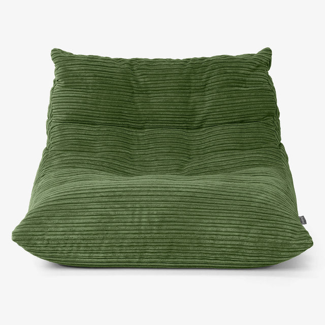 Noah Floor Chair Bean Bag - Cord Forest Green 01