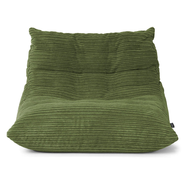 Noah Floor Chair Bean Bag - Cord Forest Green 01