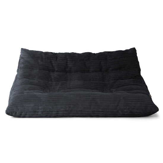 Noah Floor Sofa Bean Bag - Cord Black 01