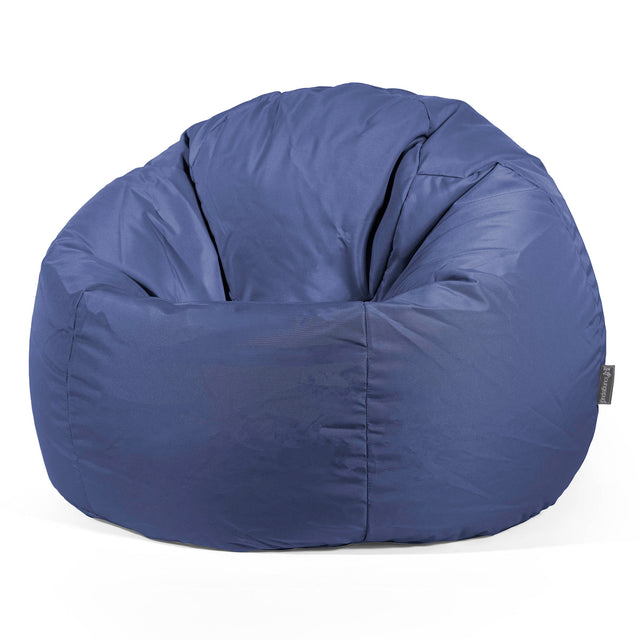 Classic Bean Bag Chair - Outdoor Easy Care Navy Blue 01