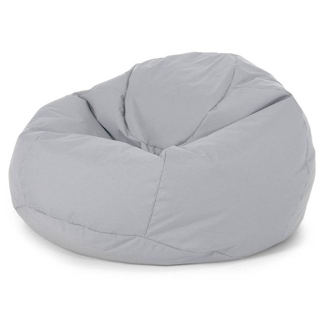 Classic Bean Bag Chair - Outdoor Easy Care Silver Grey 01
