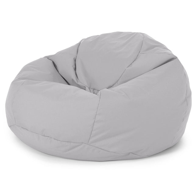Classic Bean Bag Chair - Outdoor Easy Care Silver Grey 01