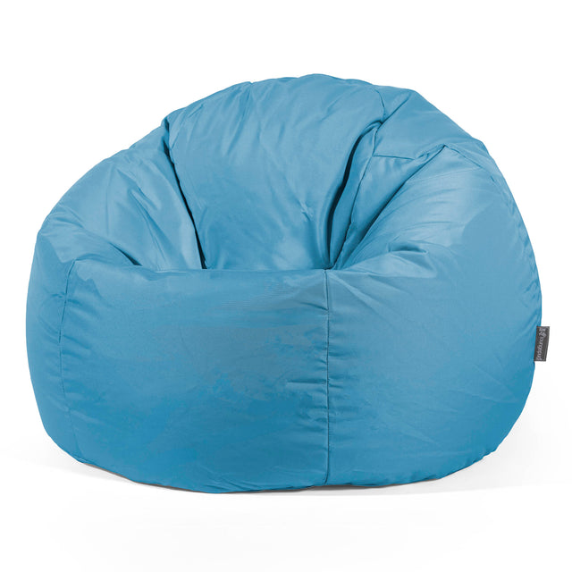 Classic Bean Bag Chair - Outdoor Easy Care Turquoise Blue 01