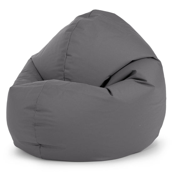 Flexforma Adult Bean Bag Chair - Outdoor Easy Care Dark Grey 01