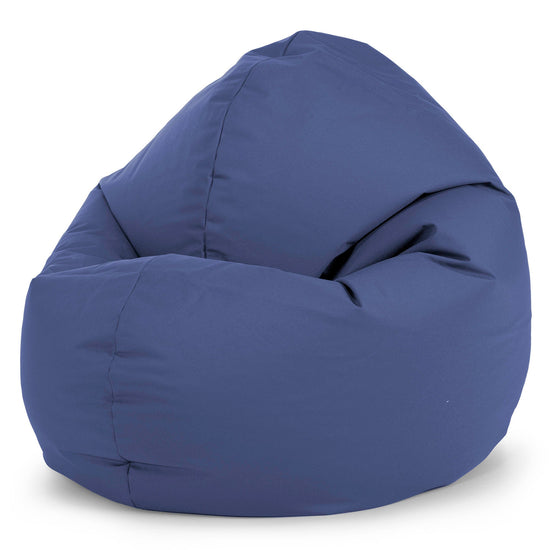 Flexforma Adult Bean Bag Chair - Outdoor Easy Care Navy Blue 01