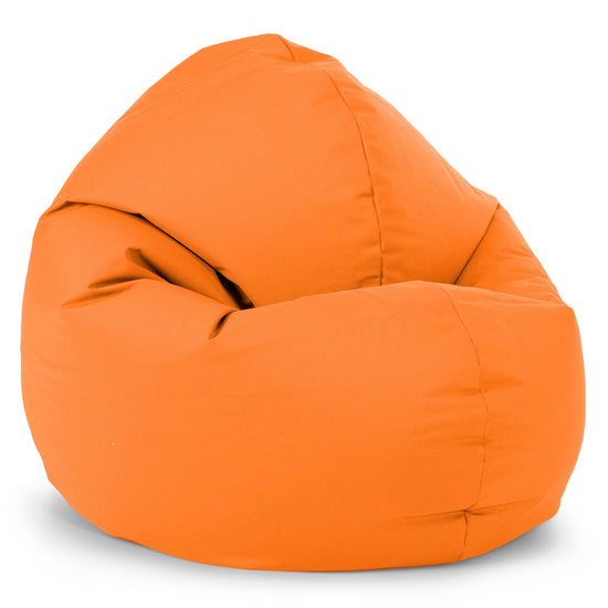 Flexforma Adult Round Floor Cushion Bean Bag - Easy Clean Orange 02