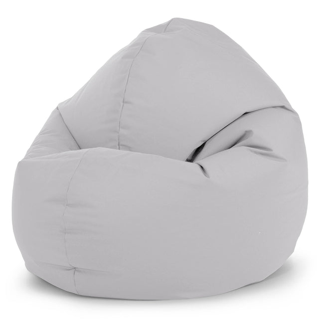 Flexforma Adult Bean Bag Chair - Outdoor Easy Care Silver Grey 01