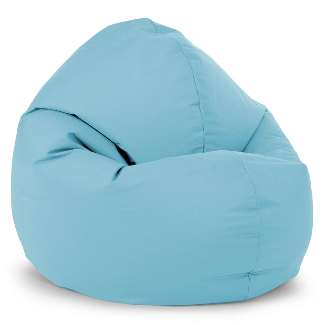 Flexforma Adult Bean Bag Chair - Outdoor Easy Care Turquoise Blue 01