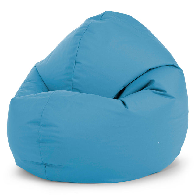 Flexforma Adult Bean Bag Chair - Outdoor Easy Care Turquoise Blue 01