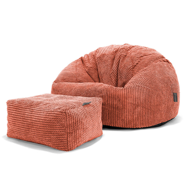 Classic Bean Bag Chair - Pom Pom Pastel Red 02
