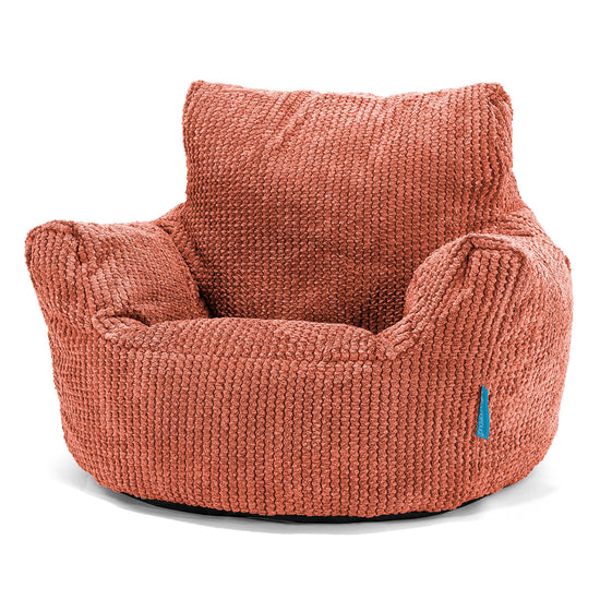 Kids Armchair Bean Bag for Toddlers 1-3 yr - Pom Pom Pumpkin Orange 01