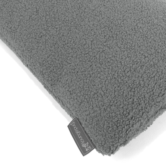 Rectangular Scatter Cushion Cover 35 x 50cm - Boucle Grey 02