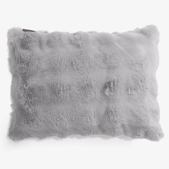 Rectangular Scatter Cushion Cover 35 x 50cm - Bubble Faux Fur Grey 01