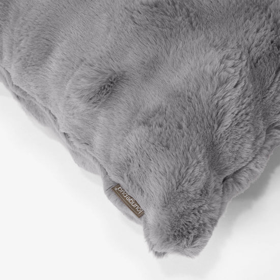 Rectangular Scatter Cushion Cover 35 x 50cm - Bubble Faux Fur Grey 02