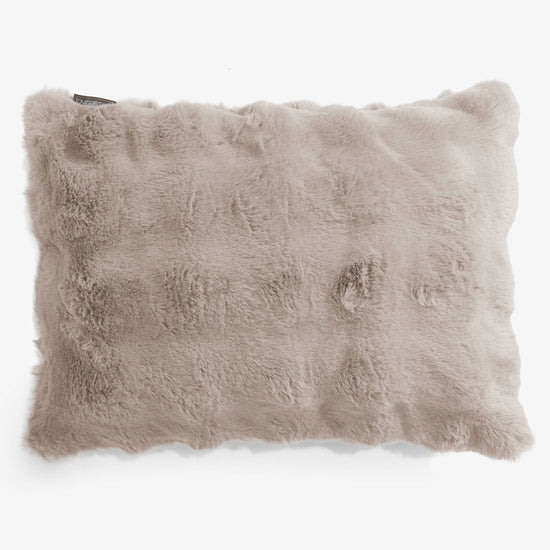 Rectangular Scatter Cushion Cover 35 x 50cm - Bubble Faux Fur Mink 01