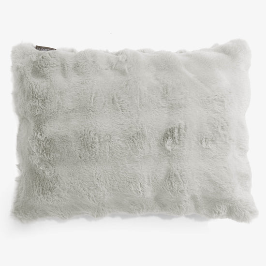 Rectangular Scatter Cushion Cover 35 x 50cm - Bubble Faux Fur Sage Green 01