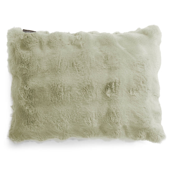 Rectangular Scatter Cushion Cover 35 x 50cm - Bubble Faux Fur Sage Green 01
