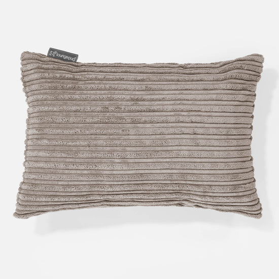 Rectangular Scatter Cushion Cover 35 x 50cm - Cord Dovetail Grey 01