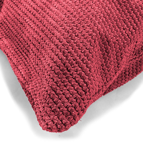Rectangular Scatter Cushion Cover 35 x 50cm - Pom Pom Pastel Red 02