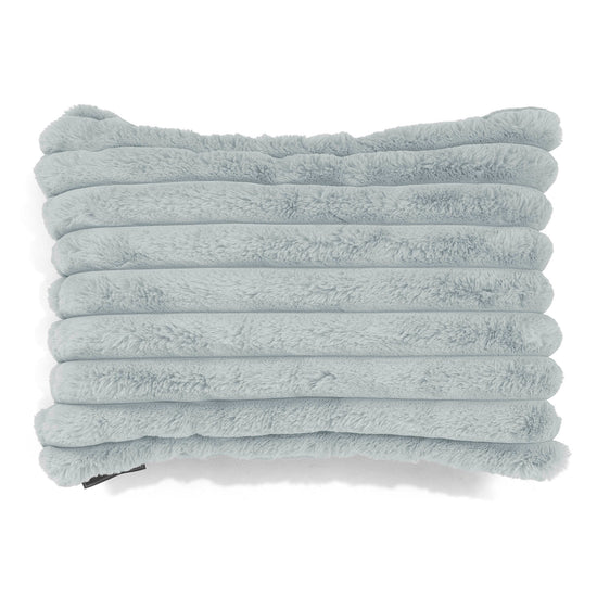 Rectangular Scatter Cushion Cover 35 x 50cm - Ultra Plush Cord Duck Egg Blue 01