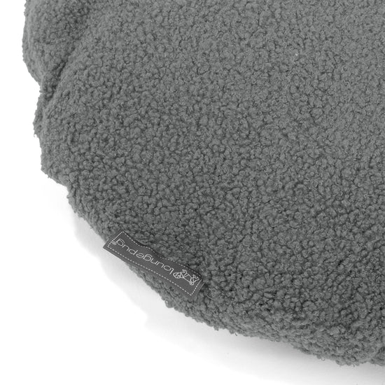 Round Scatter Cushion Cover 50cm - Boucle Grey 02